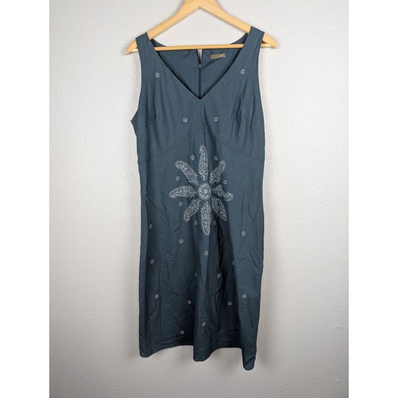 J Crew Blue Floral Dress Womens Size 10 Medium - Picture 2 of 8